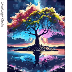 Paint By Numbers Magical Tree 40x50