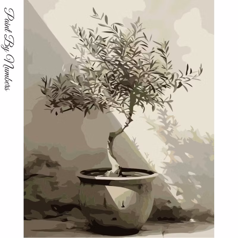 Paint By Numbers Olivträd 40x50 - Leverans vecka 35