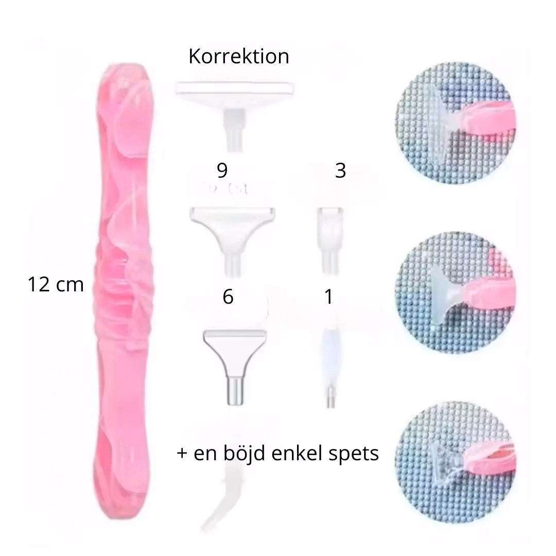 Diamond Painting Penna Resin Med Ändar Rosa