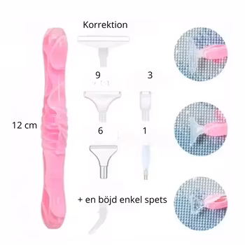 Diamond Painting Penna Resin Med Ändar Rosa