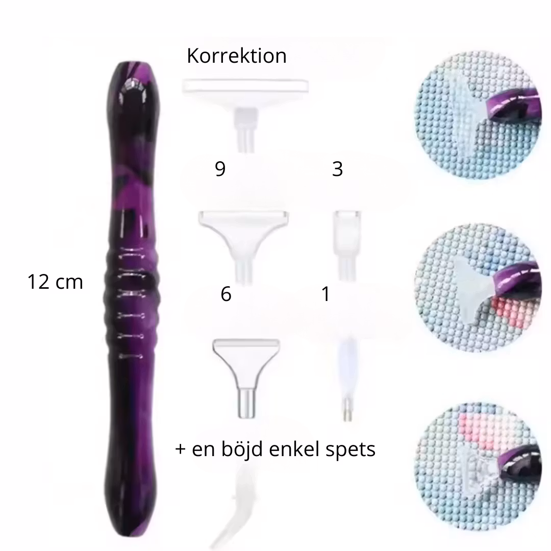 Diamond Painting Penna Resin Med Ändar Lila