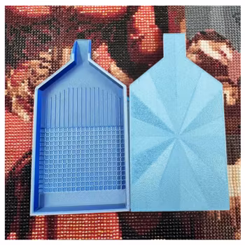 Diamond Painting Stort Tråg med Lock Och Pipstopp