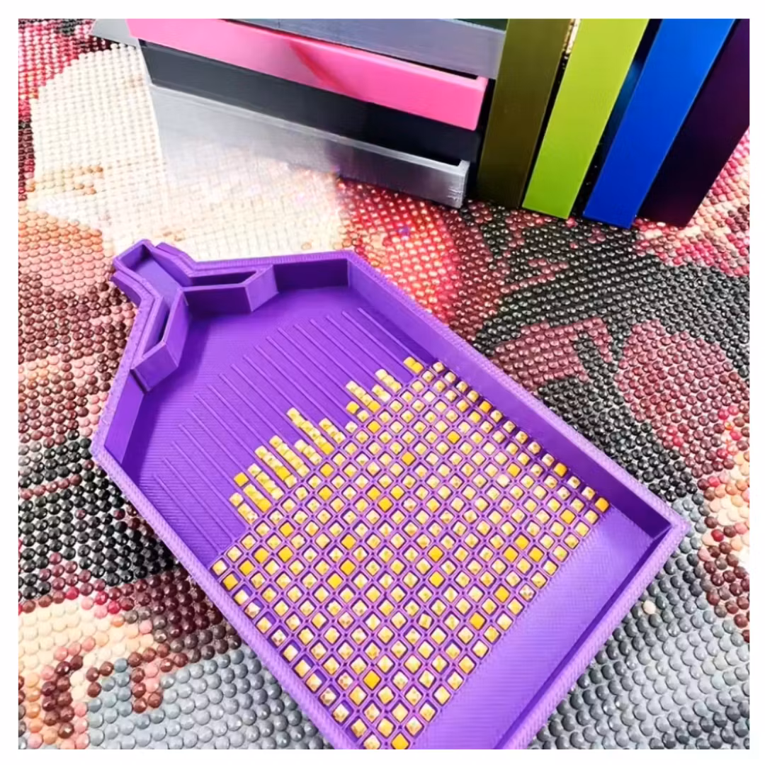 Diamond Painting Stort Tråg med Lock Och Pipstopp