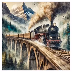 Diamanttavla Train 40x40