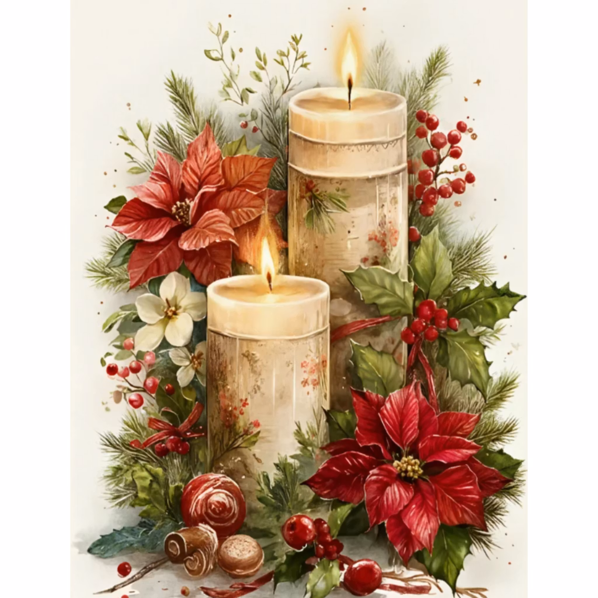 Diamanttavla Juleljus 40x50 - Leverans v. 36-37