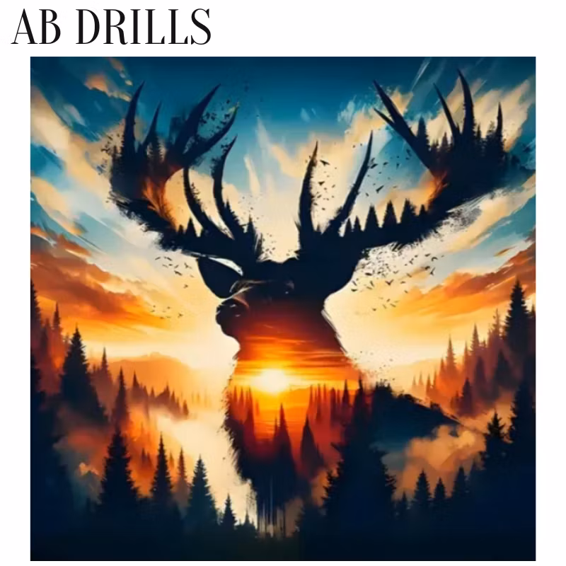 Diamanttavla AB Drills Deer 50x50 - Leverans vecka 36-37