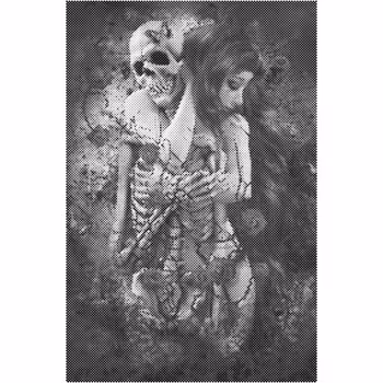 One Color Dot Painting Skeleton And Woman 40x60