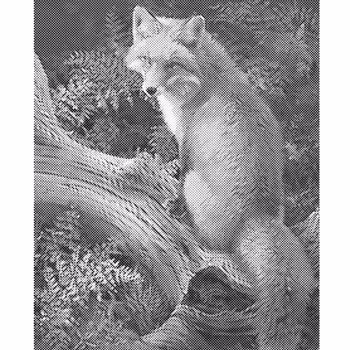 One Color Dot Painting Räv 40x50