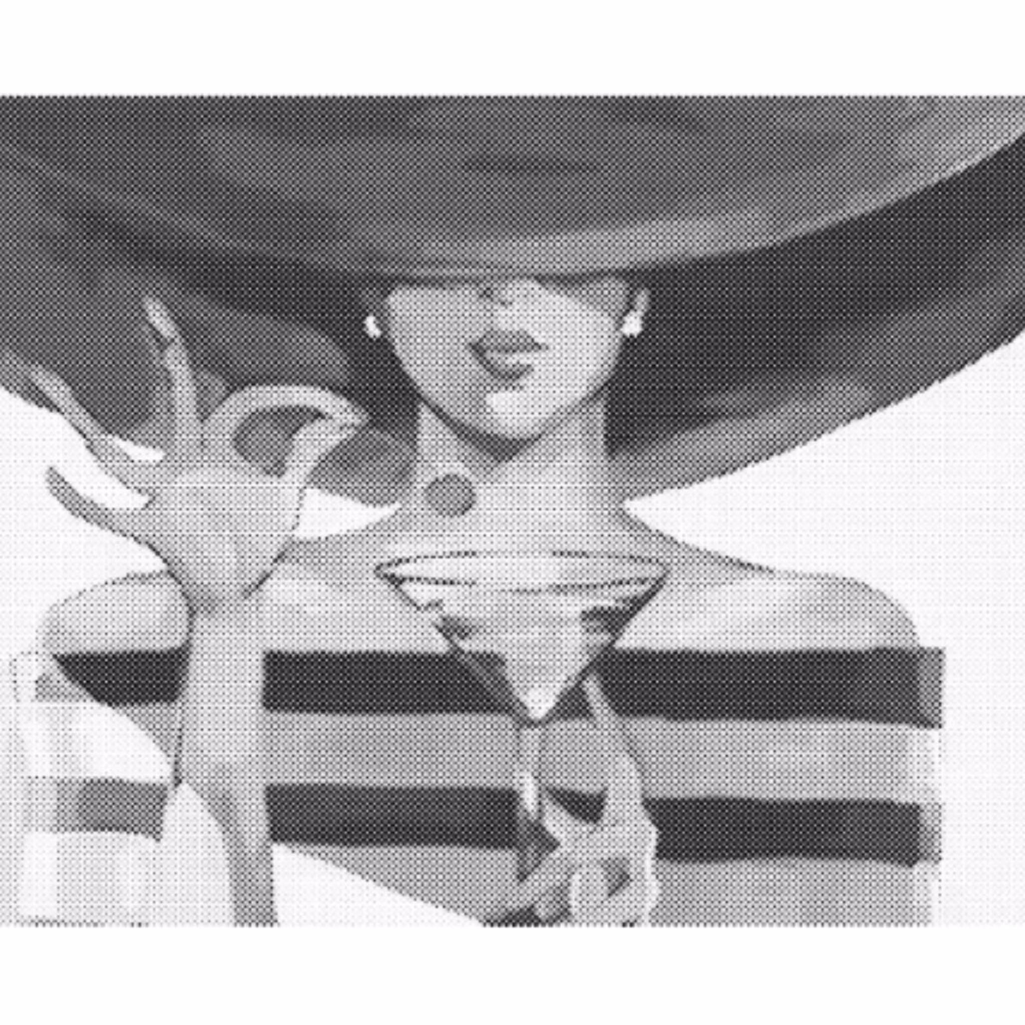 One Color Dot Painting Martini Woman 40x50