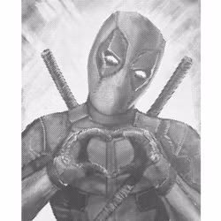 One Color Dot Painting Deadpool 40x50