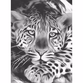 One Color Dot Painting Leopard 30x40
