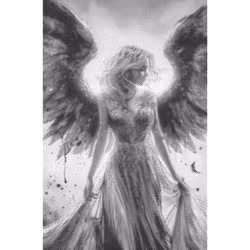 One Color Dot Painting Angel 40x60