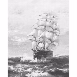 One Color Dot Painting Skepp 40x50