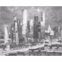 One Color Dot Painting Big City 40x50