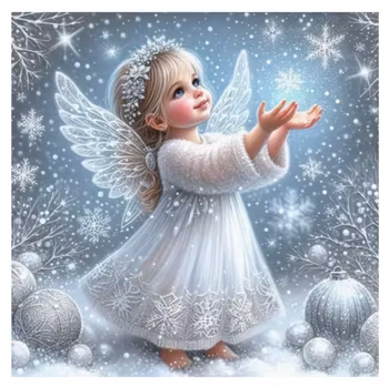 Diamanttavla Snöängel