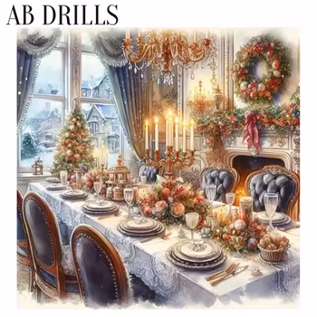 Diamanttavla AB Drills Julbord 50x50