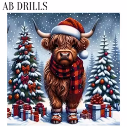 Diamanttavla AB Drills Christmas Cattle 40x40