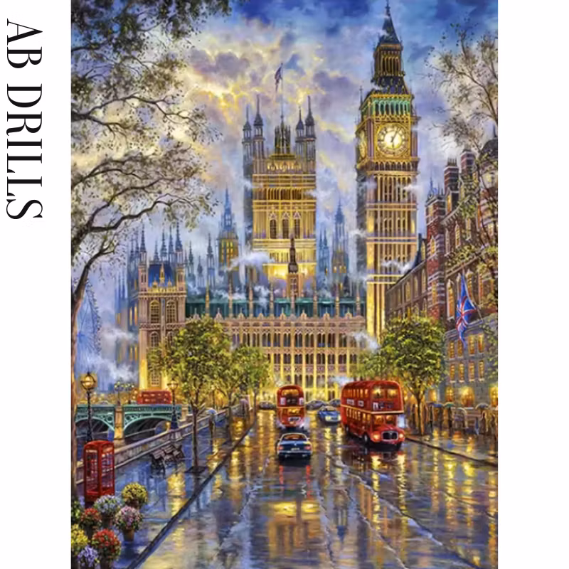 Diamanttavla AB Drills London By Night 40x50