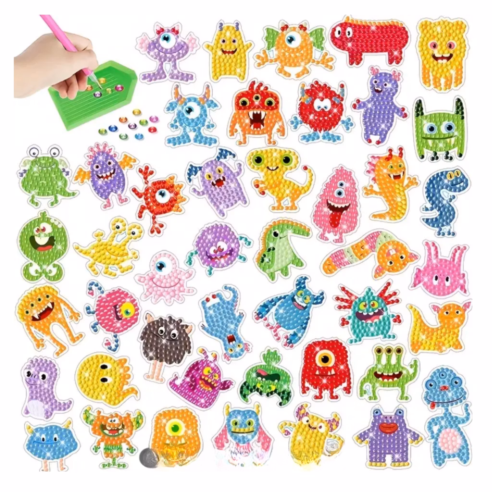Diamond Painting Stickers Monster 45 st