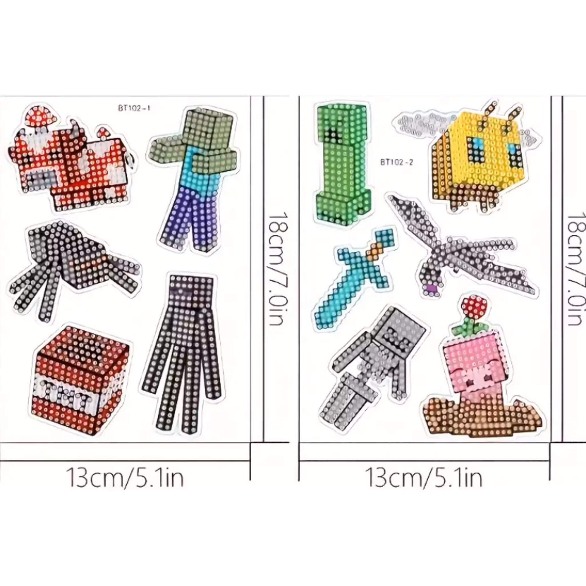 Diamond Painting Stickers Minecraft 11 st