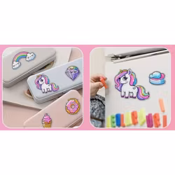 Diamond Painting Stickers Unicorn Girls Dreamy 24 st