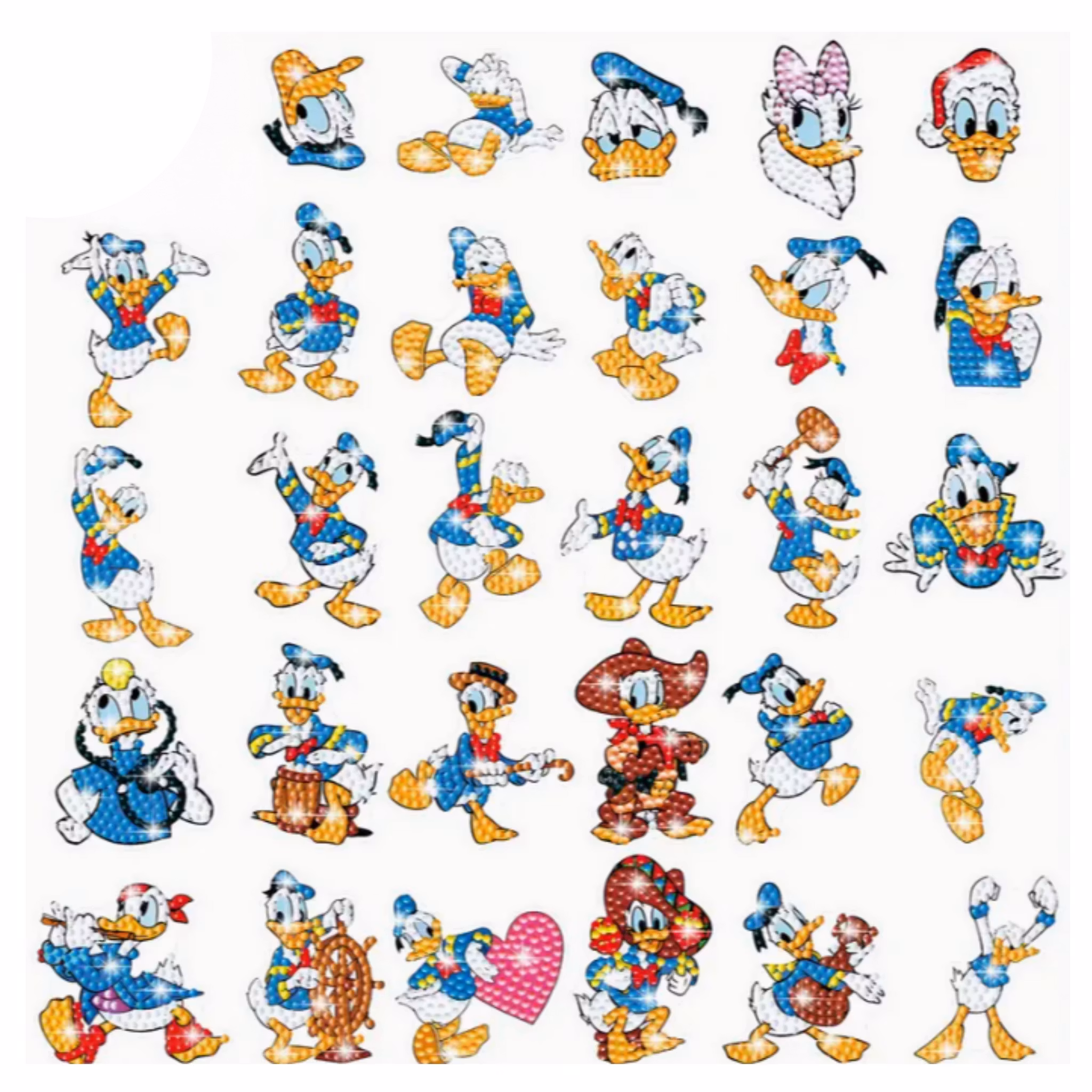 Diamond Painting Stickers Kalle Anka 29 st