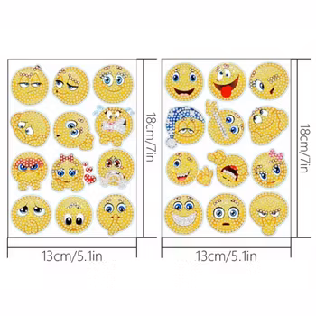 Diamond Painting Stickers Smiley 24 dt