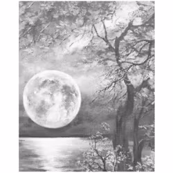 One Color Dot Painting Moonlight 40x50