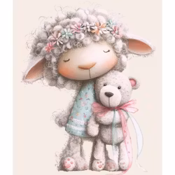 Diamanttavla Lilla Bä Med Nalle 30x40