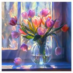 Diamanttavla Tulpaner 30x30 - Leverans vecka 44