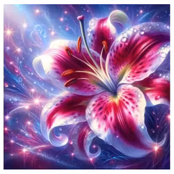 Diamanttavla Lilja 30x30