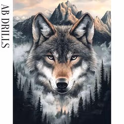 Diamanttavla AB Drills Wolf Nature 40x50
