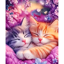 Diamanttavla Cozy Kittens 40x50
