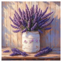 Diamanttavla Lavendel 40x40