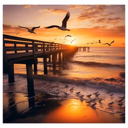 Diamanttavla Ocean Sunset 40x40