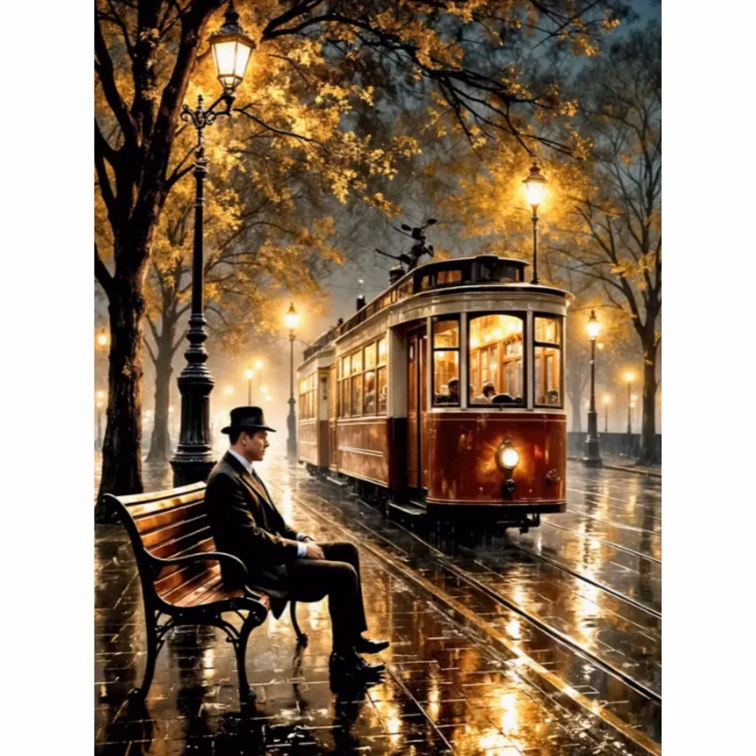 Diamanttavla Perrong 50x70