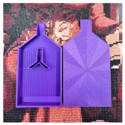 Diamond Painting Stort Tråg med Lock Och Pipstopp Lila