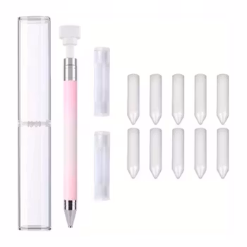 Diamond Painting Penna Med Inbyggt Vax  Vit/Rosa