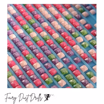 Diamanttavla Fairy Dust Drills Hummingbird, Roses And Butterfly 40x40