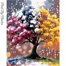Paint By Numbers Season Tree 40x50