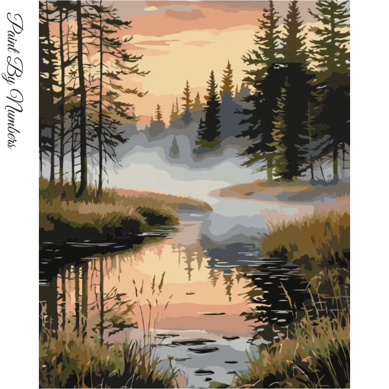 Paint By Numbers Skogsbäck 40x50