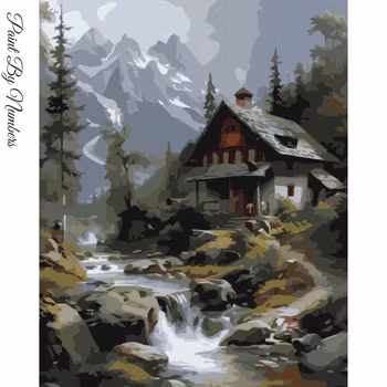 Paint By Numbers Bergsstuga 40x50