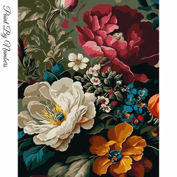 Paint By Numbers Flowers 40x50