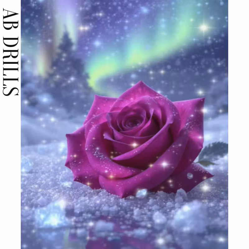 Diamanttavla AB Drills Aurora Rose 40x50