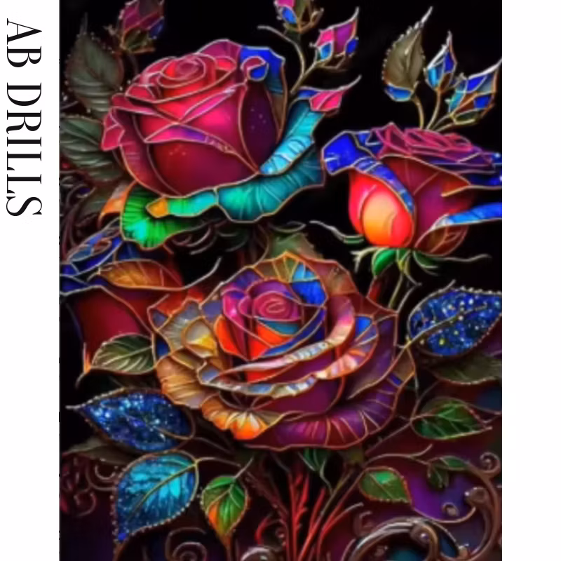 Diamanttavla AB Drills Color Rose 40x50