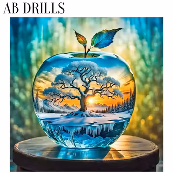 Diamanttavla AB Drills Apple Wintertree 40x40