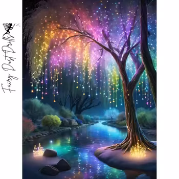 Diamanttavla Fairy Dust Drills Color Tree 40x50 - Leverans vecka 47-48