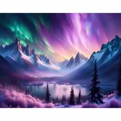 Diamanttavla Mountain Light 50x40 - Leverans v. 48-49