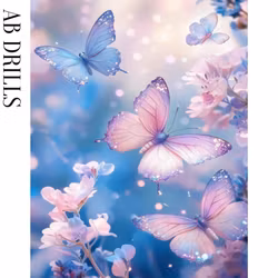 Diamanttavla AB Drills Butterflies 40x50