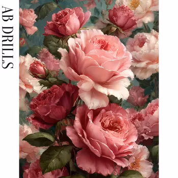 Diamanttavla AB Drills Roses 40x50